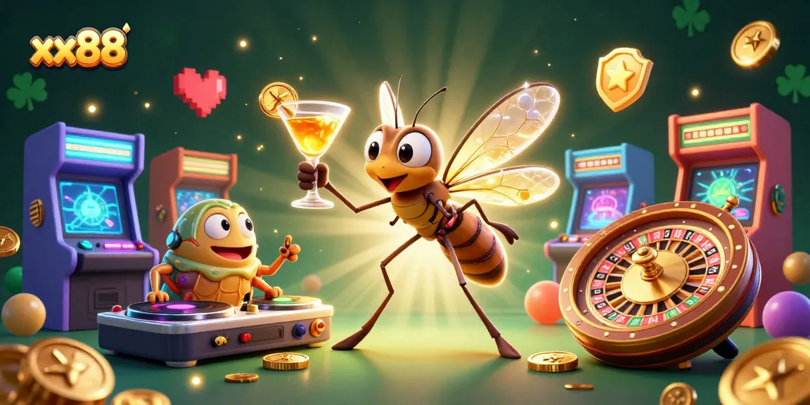 Play and win at xx88 with colorful casino gaming elements and 3D characters in vibrant action.