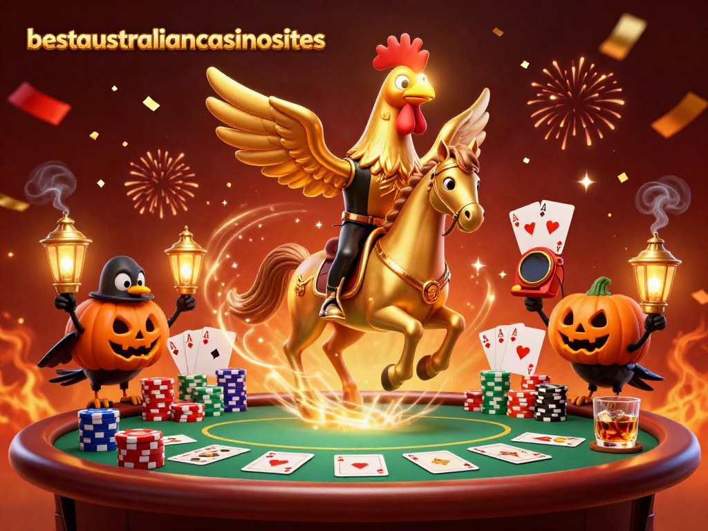 Enjoy thrilling online blackjack at bestaustraliancasinosites with our colorful casino scene.