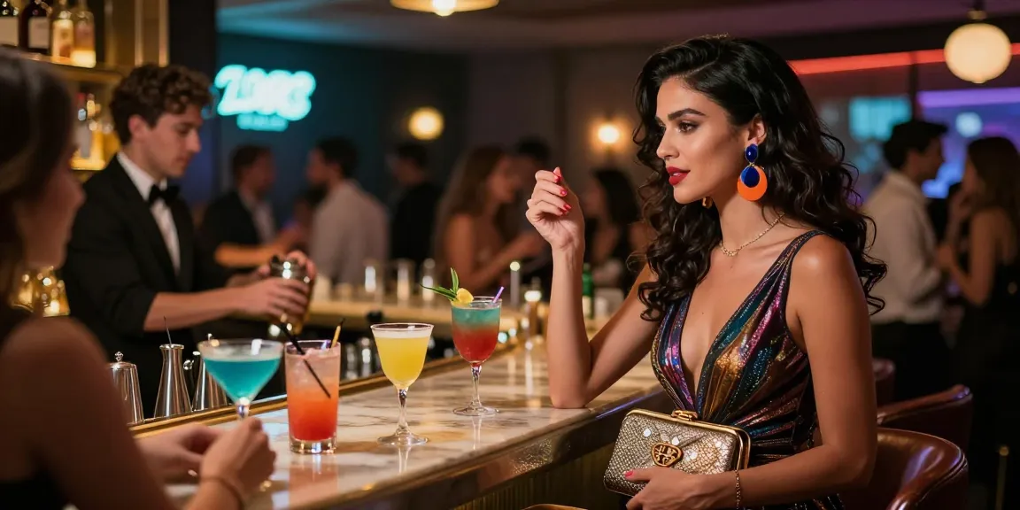 Cityescorthub nightlife scene showcasing a stylish escort engaging with guests in a luxurious lounge.