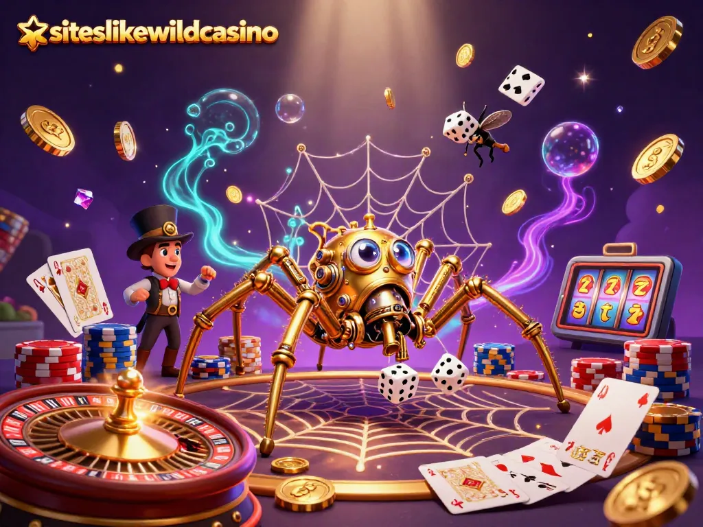 Engage with siteslikewildcasino as the steampunk spider weaves an extraordinary gaming web.