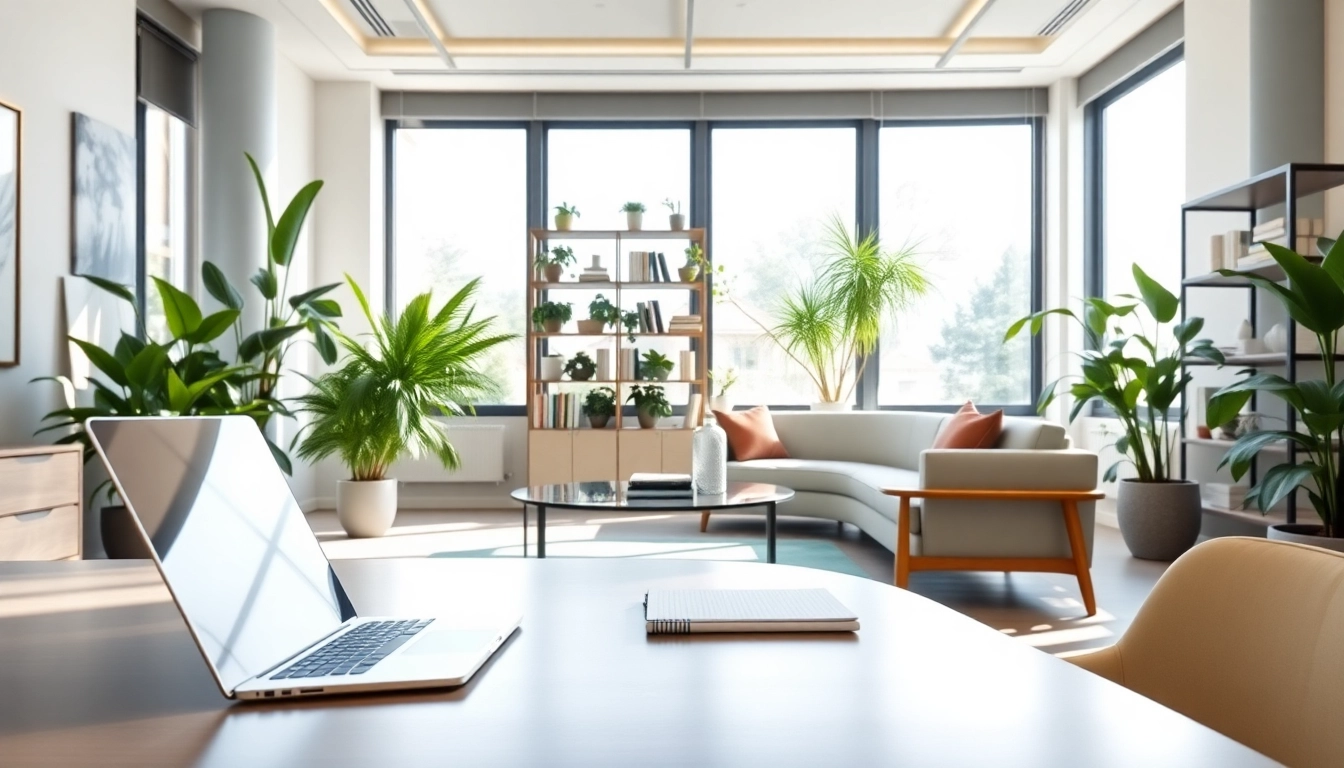 Arbeitsbereich in Hamburg, der das csc hamburg-Element mit stilvollem Design und natürlichem Licht hervorhebt.