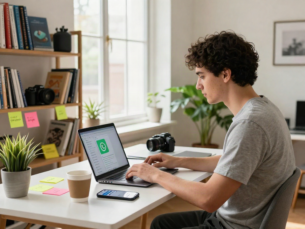 Exploring the gb whatsapp apk features in a modern home office setup.