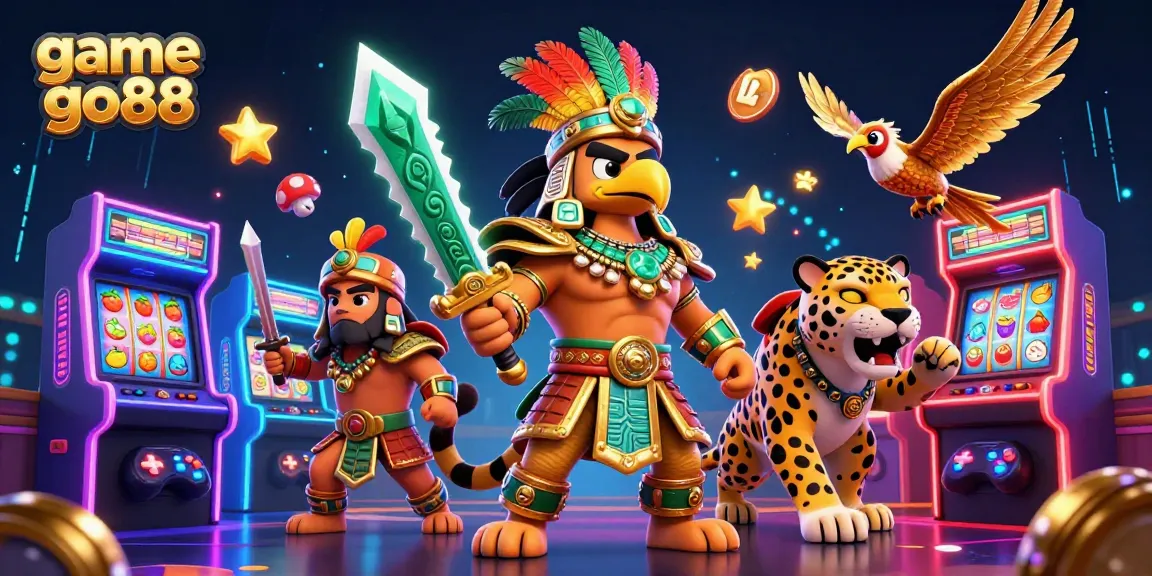 Engage with game go88 through a vibrant digital casino experience filled with colorful characters.