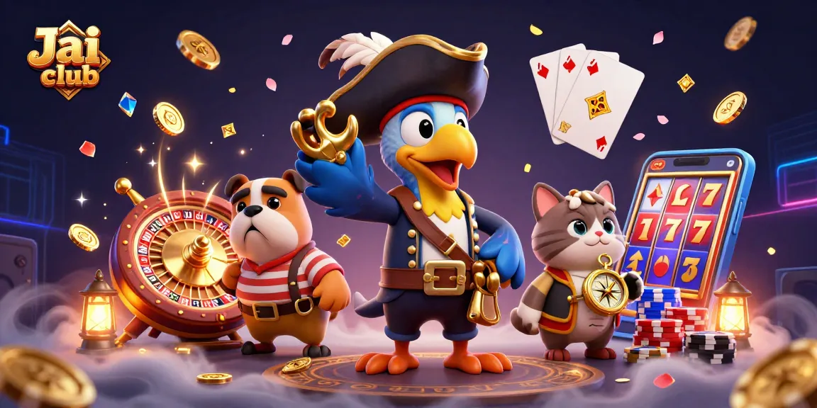 Engage in thrilling games with Jai club, featuring exciting characters and casino elements.