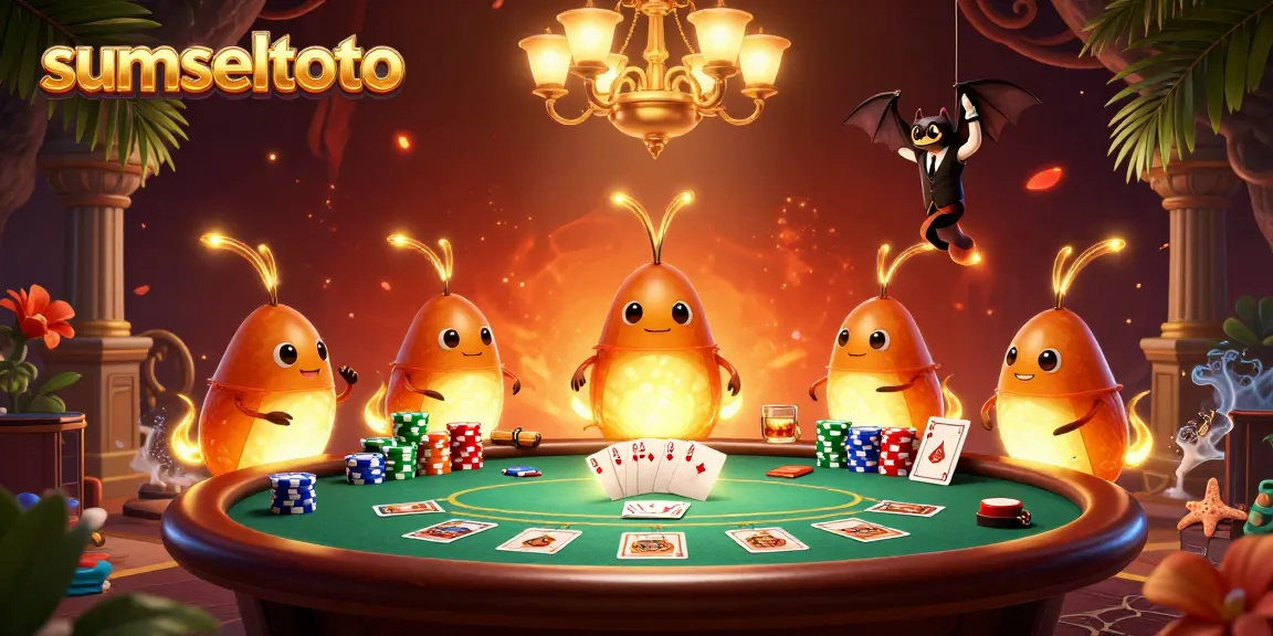 Play exciting games at sumseltoto with vibrant glowworms lighting a lively casino scene.