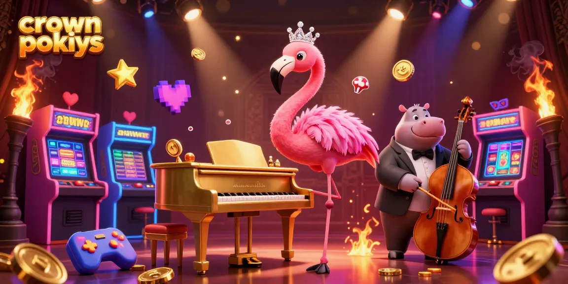 Experience crown pokies with vibrant characters in a lively casino atmosphere, showcasing fun gaming elements.