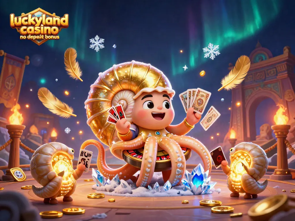 Explore a vibrant scene showcasing the luckyland casino no deposit bonus with exciting games and golden rewards.