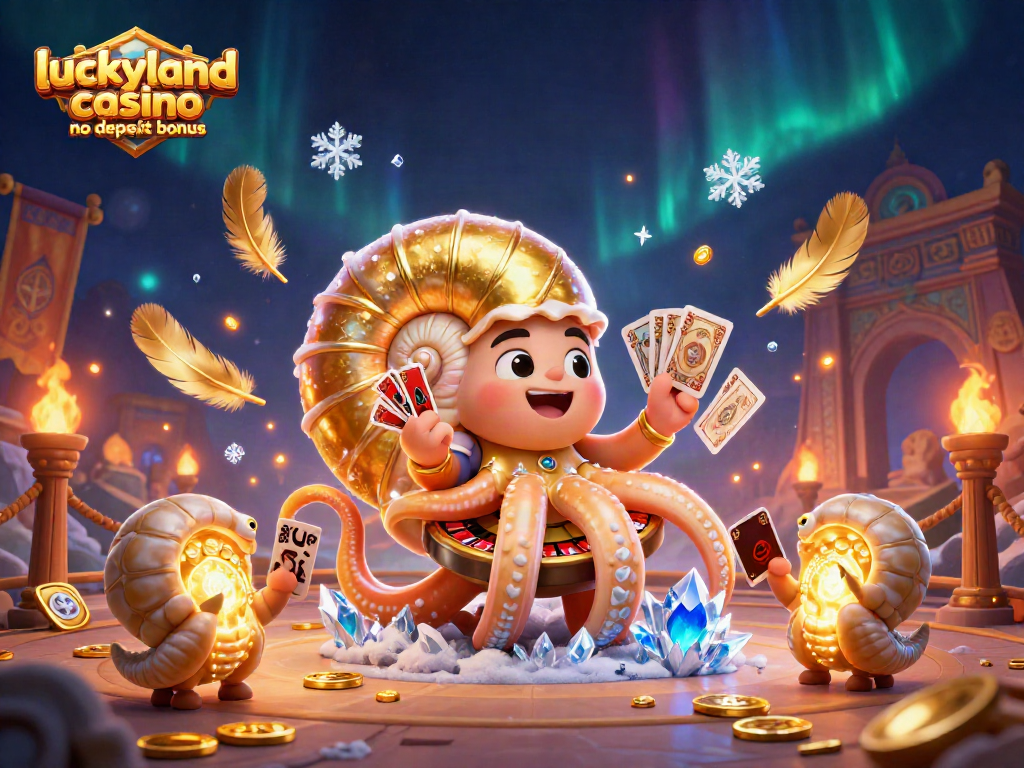 Explore a vibrant scene showcasing the luckyland casino no deposit bonus with exciting games and golden rewards.