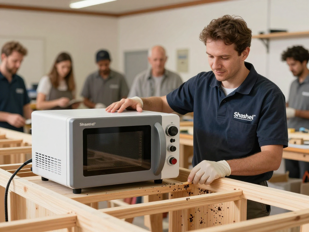 Shashel equipment by local service provider eliminating wood pests.