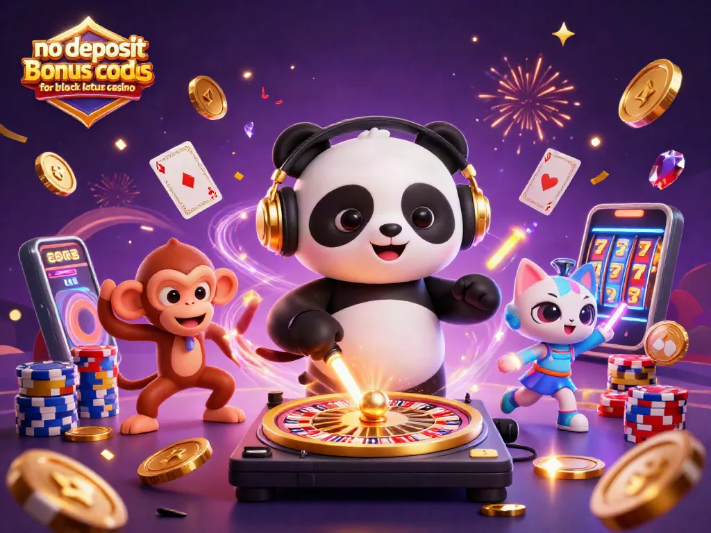 Engage with no deposit bonus codes for black lotus casino through lively 3D characters and vibrant casino elements.