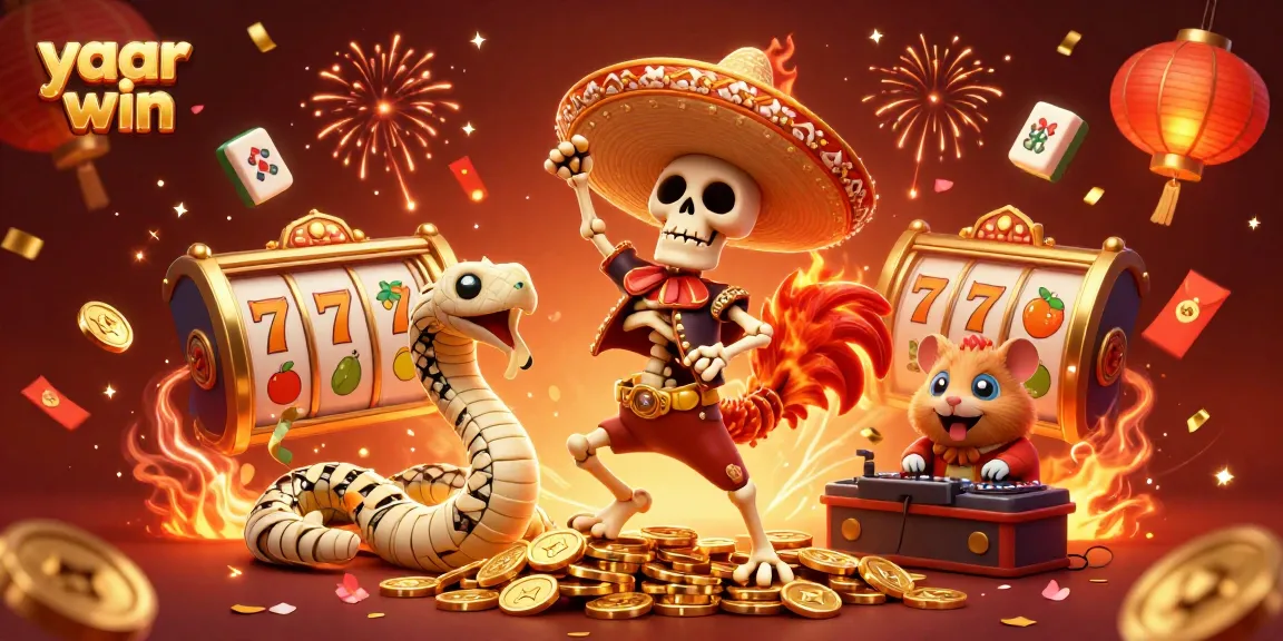 Experience the thrilling yaar win celebration of victory with a dynamic 3D casino illustration.