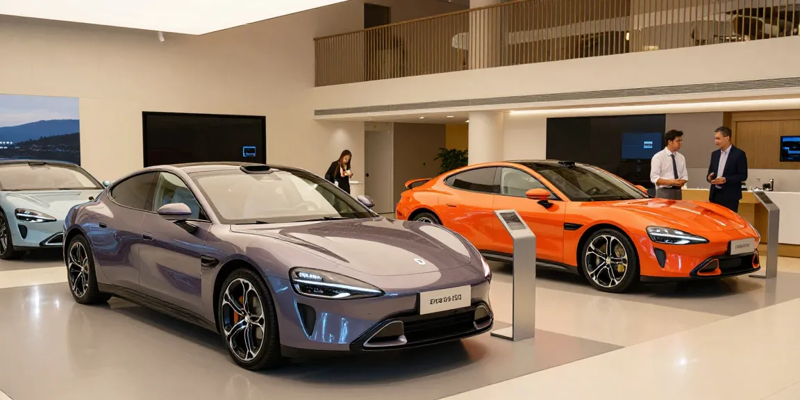 Showroom mobil mewah LUXURY 777 dengan kendaraan berkelas dan suasana elegan.